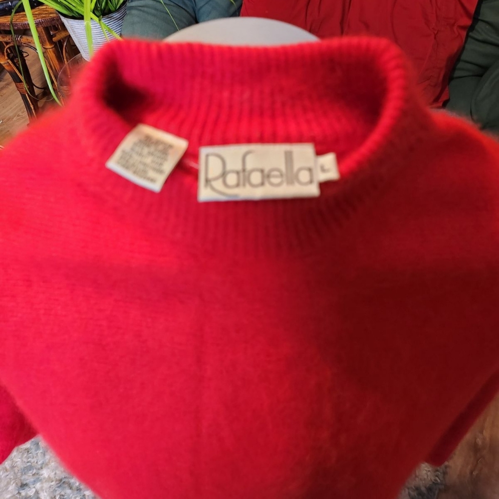 (3) Size Large Vintage Angora Rabbit Mock Turtleneck Sweaters - Picture 4 of 8